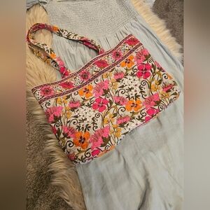 Pink Poppies VERA lg -med Tote